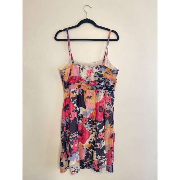 New York & Company Floral Sleeveless Dress Size 12 Polyester Shell Cotton Lining - Picture 2 of 5